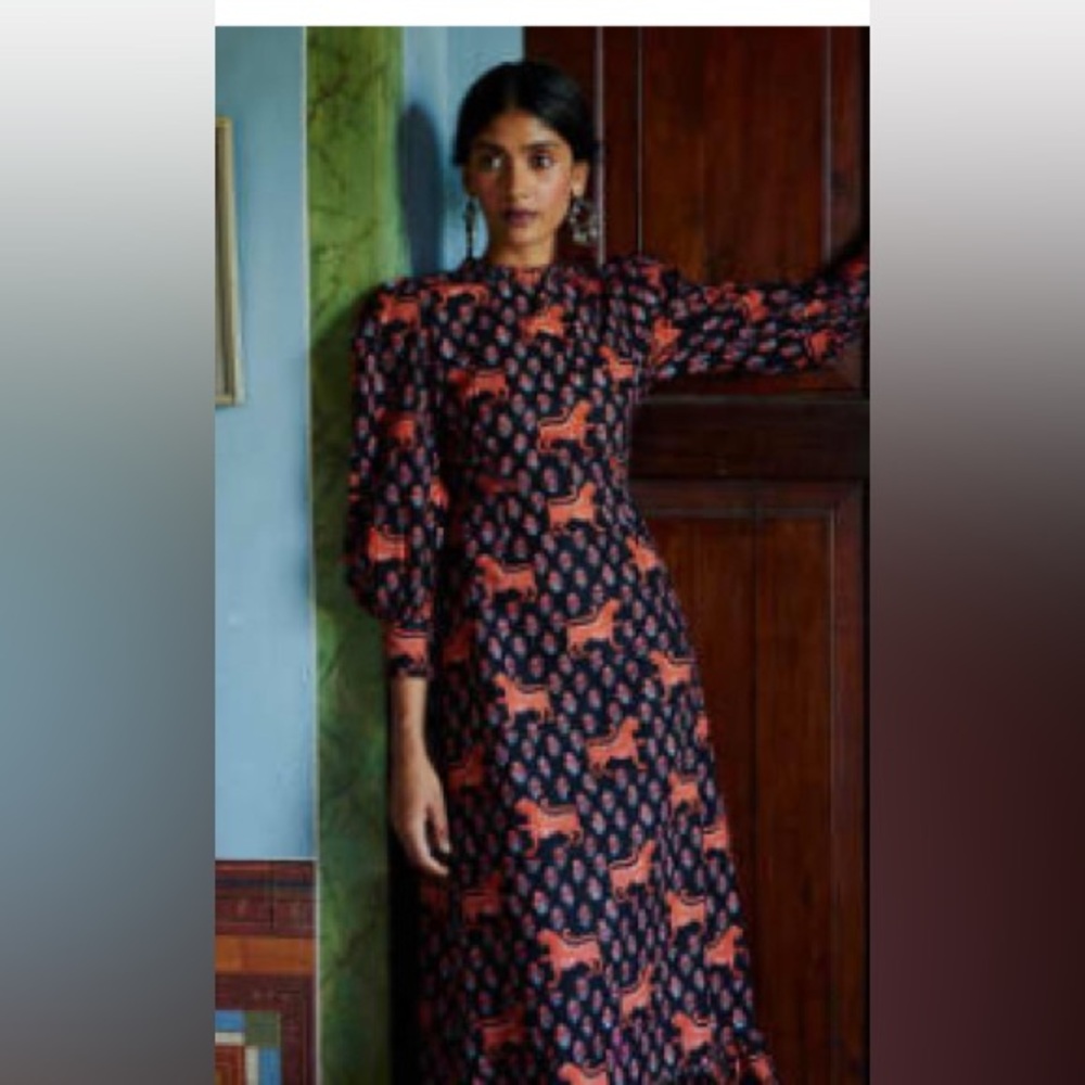 PINK CITY PRINTS Polly Dress Mocha Tiger